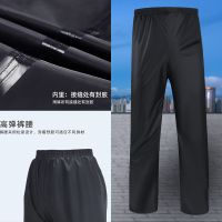 雨裤单条男女半身防水裤电动车外卖采茶钓鱼双层干活防雨大码宽松 黑色单层雨裤无口袋(冲量款) M