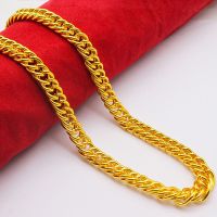 [送金表]越南沙金项链吊坠大金链个性潮男女镀金首饰久不掉色 项链(单条)