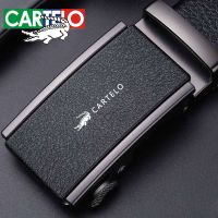 卡帝乐鳄鱼男士皮带男真皮牛皮自动扣学生裤带中青年休闲商务腰带 磨砂双边枪色[纯牛皮] 110c[适合2.3尺以下]