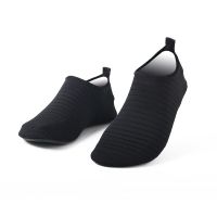 春秋冬款地板袜鞋成人儿童防滑厚底隔凉室内早教中心瑜伽健身鞋袜 黑色（弹力布） 鞋底标3637适合34-36脚