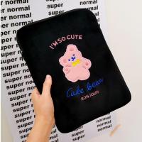 小熊ipad包11寸10.5寸9.7寸内胆包韩国ins风少女平板电脑包可爱潮 魔力黑