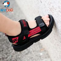 乖乖狗男童凉鞋夏季儿童凉鞋男童沙滩鞋防滑中大童韩版软底凉鞋男 黑红 7705黑红 28