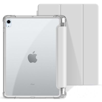 2020新款ipadair4保护套10.9笔槽Air3软边透明硬底10.2平板pro11 雾霾灰+DIY贴纸 2017/