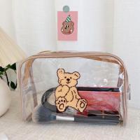原创ins大容量洗漱包简约可爱奶牛小熊便携旅行随身化妆包收纳包 whybear熊化妆包