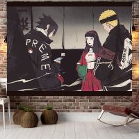 日式动漫火影忍者背景布ins挂布墙布背景墙床头卧室墙面墙壁挂毯 加绒--火影1号 宽1.5*高1.1米 收藏送灯+粘钩