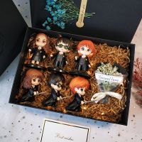 哈利波特手办公仔创意生日礼物周边人偶全套赫敏罗恩模型摆件礼盒 6款9cm/花束/礼盒28cm 只要公仔(自己收藏)