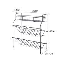 调料置物架多功能厨房收纳架多层油盐酱醋收纳神器调味品储物架子 三层调味架常规款黑色