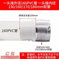 油烟机防倒烟止逆阀160PVC管公共烟道止回阀通用软管防串味止烟阀 鸿锏A止回阀一头接PVC管一头软管