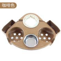 麻将机配件棋牌室专用四脚餐桌通用烟缸茶水架杯托旋转烟灰缸 经典款多功能烟缸 咖啡色 2只