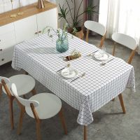 北欧餐桌布防水防油防烫免洗长方形pvc茶几布桌垫布艺书桌ins学生 经典白格 40*60cm[2片装]
