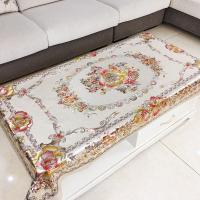 茶几桌布防水防油防烫免洗长方形餐桌布家用塑料客厅欧式台布pvc 花开富贵-烫金(203A) 100*100(桌布尺寸)