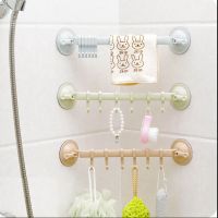 挂钩贴强力墙面上宿舍门后挂衣多功能家用无痕免打孔吸盘厨房粘钩 超强吸盘6连挂钩 颜色随机 1个装 试用装