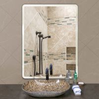 镜子全身试衣镜粘贴衣柜组合家用超清穿衣镜壁挂宿舍贴墙浴室镜子 直角斜边30*40单片赠贴胶+免钉胶