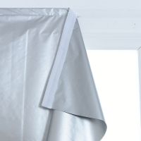 免打孔加厚全遮光窗帘成品出租屋卧室客厅阳台遮阳布料防晒挡光布 加厚全遮光免打孔水洗布(魔术贴) 宽0.7*高1.4一片