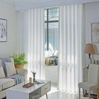 特价天丝绒雪纺窗帘窗纱透光不透人成品白纱阳台纱隔断免打孔客厅 天丝绒挂钩款[轨道用] 1米宽*1.3米高[单片限拍2件]