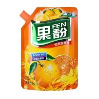 润昕果汁粉菠萝果珍甜橙冲饮速溶浓缩粉400g商用自助餐饮批发送勺 400克阳光甜橙1袋无赠品