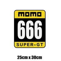 TRD 无限MUGEN车贴个性创意 汽车门贴数字号码拉花车身改装车贴 MOMO-666 25宽x30高cm一张