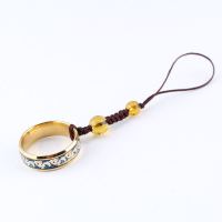 手机挂绳指环扣环扣吊环中国风个性创意链女挂手情侣 (金色)龙图腾送礼物盒