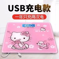 USB可充电电子称体重秤精准家用健康秤人体秤成人减肥称重计器准 26*26KT猫 USB充电款