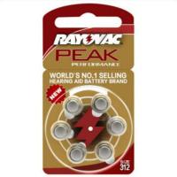 1卡6只雷特威助听器电池A312锌空气电池PR41纽扣电子312耳道