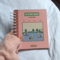 ins卡通可爱自粘相册相簿生活小记录线圈本追星女孩爱豆diy收藏夹 卡通粉色款