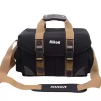 尼康单反相机包D850D700D810D610D7500D7200 休闲户外单肩摄影包 尼康帆布相机包(中号)