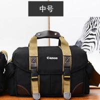 佳能单反相机包EOS60D70D80D6D7D5D25D35D490D单肩男女户外摄影包 佳能帆布相机包中号