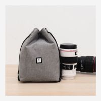 单肩微单包单反相机保护袋佳能尼康索尼富士便携镜头袋保护套摄影 经典灰色(小号)+底板 无礼品