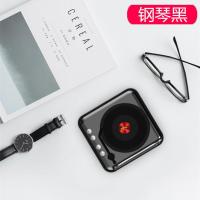 复古蓝牙音箱唱片机带收音迷你小型插卡播放器小音响家用重低音炮 钢琴黑[旋转碟片+超长待机+大音量] 标配