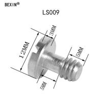 三脚架云台一字通用1/4相机无环适用各类快装板云台摄像底座螺丝 LS009
