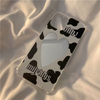 ins日韩爱心镜子12/11promax苹果XS/XR手机壳iPhone7女8plus全包 镜面 黑白底英文爱心镜子 苹