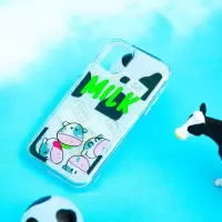 原创适用苹果12promax手机壳iPhone11硬壳xrMINI可爱牛年流沙滑块 milk奶牛流沙-xr
