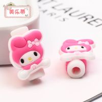 数据线保护套苹果安卓手机充电器保护头防断耳机绕线器缠线保护扣 美乐蒂保护扣 [二个装]