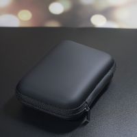 移动硬盘耳机收纳包数据线零钱包防震防水抗压保护套收纳整理盒 黑色(可以装2.5寸硬盘)