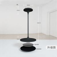 头戴式耳机支架胡桃木耳机架桌面支撑托架铝合金电竞游戏耳麦挂架 [飞碟圆弧+底座加重]升级款-经典黑