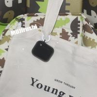 撞色奶白链条漫步者lollipods蓝牙耳机保护套plus女款pro透明软壳 亮黑潮壳带白圆扣 漫步者Lollipods