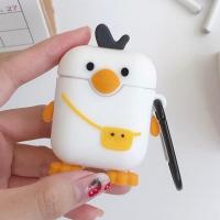 漫步者lollipods/华为Free Buds3无线蓝牙耳机保护套卡通磨砂软壳 背包鸭+黑扣 漫步者lollipops