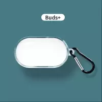 三星Galaxy Buds+保护套真无线蓝牙耳机壳老年助听器透明硅胶软套 Buds+ 透明+挂钩