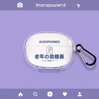 漫步者EDIFIER FitPods耳机套蓝牙耳机壳保护套透明卡通防摔壳软 漫步者 Fit Pods 透明+挂钩
