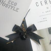 手机壳饰品少女蝴蝶结铃铛挂件潮牌吊坠U盘包包钥匙扣时尚挂件 金边黑色-铃铛蝴蝶结