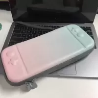 任天堂Switch收纳包NS渐变硬壳防摔盒彩色便携包 NS粉蓝渐变