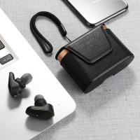 Sony索尼WF1000XM3耳机盒降噪豆3代保护套真皮抗压便携收纳包充电 黑色