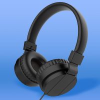 头戴式耳机vivo华为OPPO手机带麦可爱男女生有线电脑游戏通用耳麦 头戴黑色[不带麦克风]