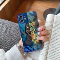 潮牌可爱苹果11手机壳新款iphonex/xr女8plus摄像头全包防摔7plu 相框 军绿黑拼色底邪笑暴力熊 苹果12