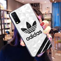 vivoY30手机壳女V2034A菱形壳潮牌vivoy30钻石纹保护套防摔苹果11 阿迪达斯-白 vivoY30