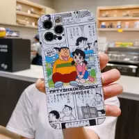 叮当猫大雄iPhone11苹果X/7/8plus/XSMax手机壳硅胶12/XR全包软壳 [直边]胖虎抱静香 苹果11P