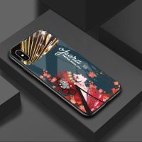国粹iPhone11手机壳苹果12情侣6/6splus男女7/8镜面玻璃x/xs max 镜面白光玻璃【海蓝色国粹】 苹