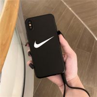 iPhone12pro手机壳X耐克11简约8plus/6S/XSMAX男女XS软7/5S潮牌6P 勾勾-黑色 苹果5/s
