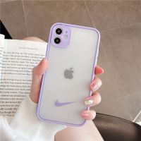 潮牌耐克苹果11pro手机壳x透明xr磨砂xsmax全包镜头iPhone8简约7p 紫色 苹果1代
