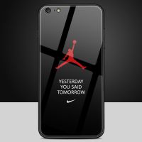 苹果6plus手机壳iphone7plus玻璃壳6s苹果x手机壳aj乔丹8p男xsmax 黑色乔丹 苹果6p/6sp